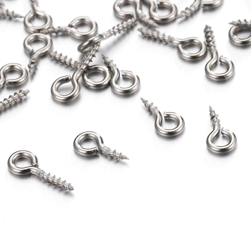 50 PCS/Package 304 Stainless Steel Geometric Screw Ornament Accessories