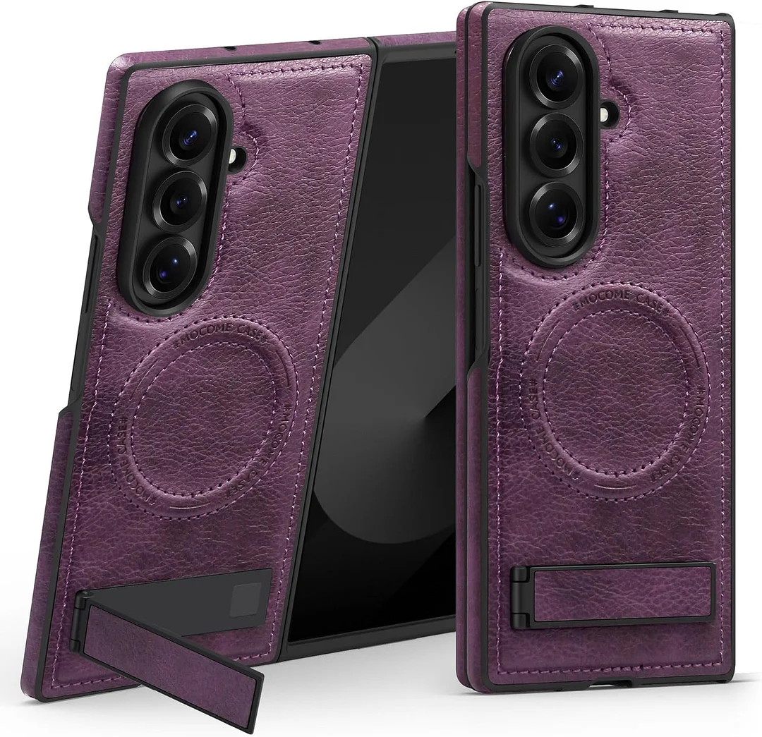 Samsung Galaxy Z Fold 6 Leather Case Magnetic Protective Case Holder Phone Case