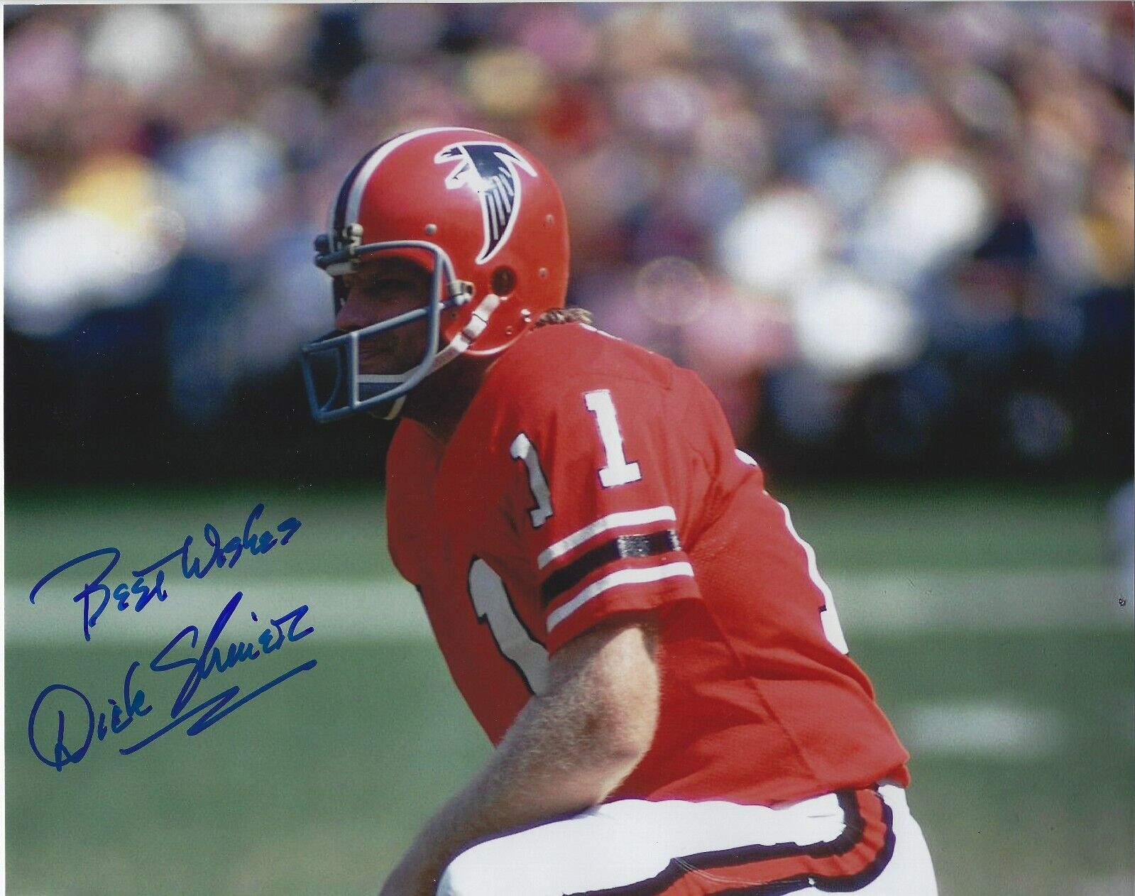 Autographed DICK SHINER Atlanta Falcons 8x10 Photo Poster painting w/COA