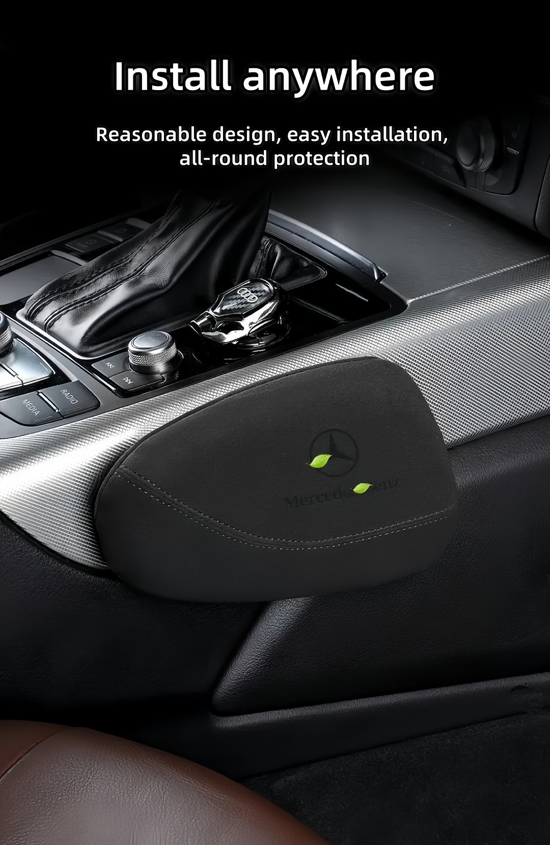 Car leg cushion car support knee leg support armrest box protection pad