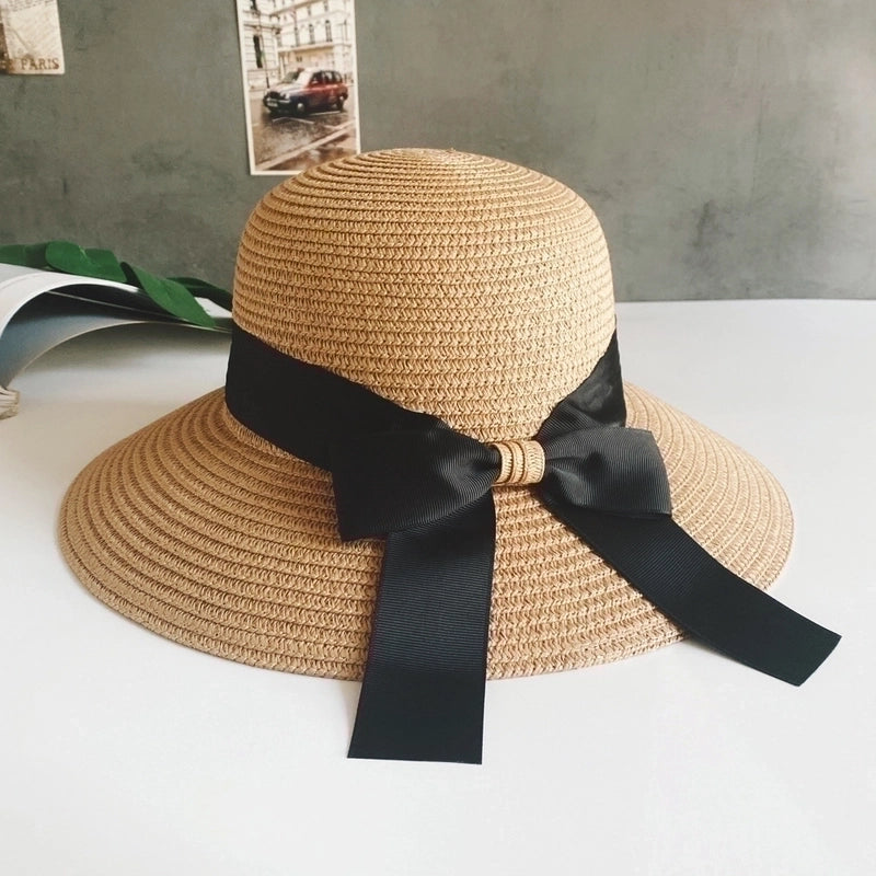 Handmade Straw Hat Women Outdoor Seaside Beach Sun Protection Sun Hat