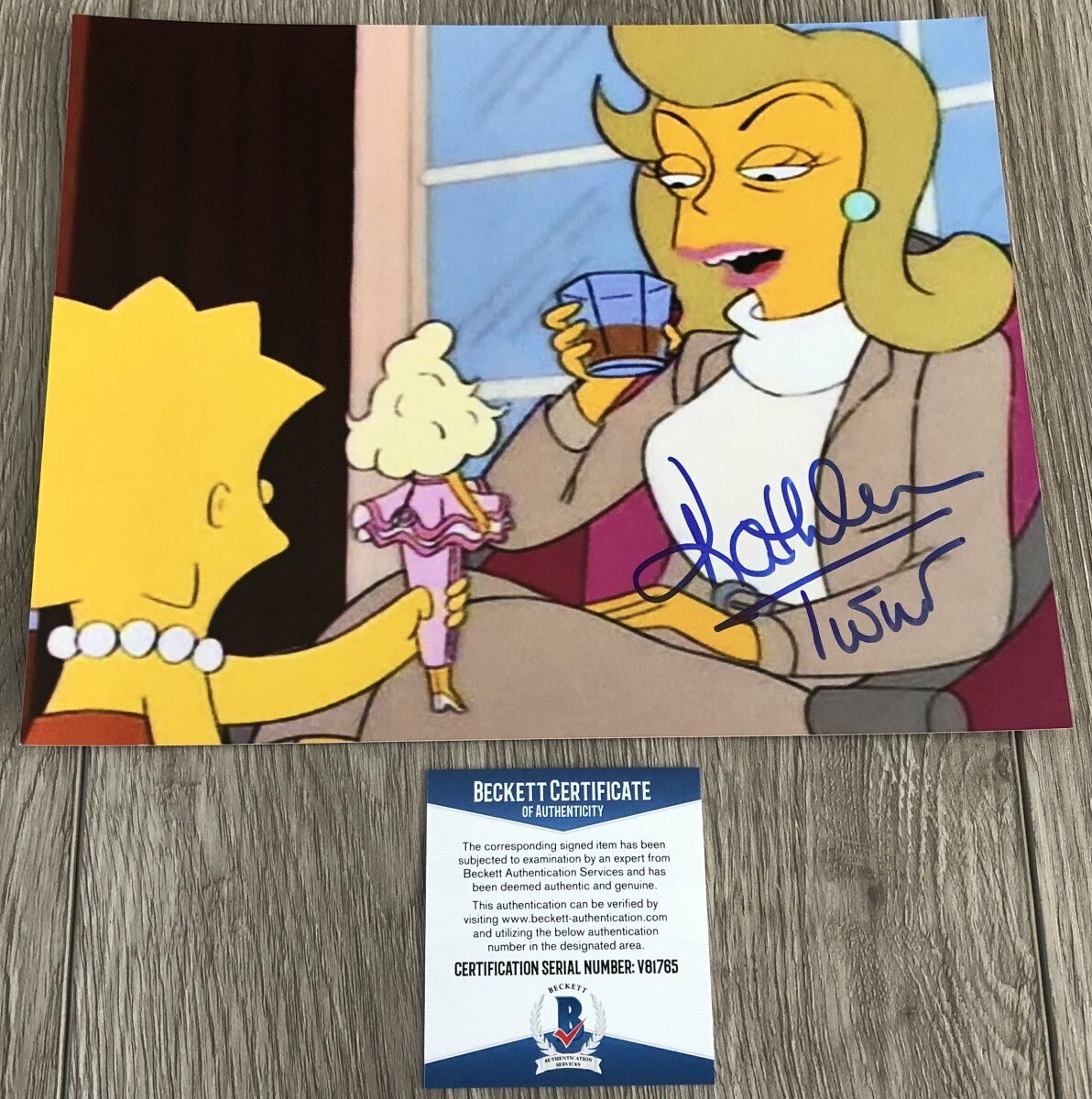 KATHLEEN TURNER SIGNED THE SIMPSONS 8x10 Photo Poster painting w/EXACT PROOF & BECKETT BAS COA