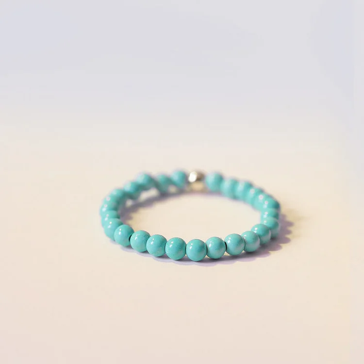 Olivenorma Extra Fine 2mm Small Turquoise Bead Ring