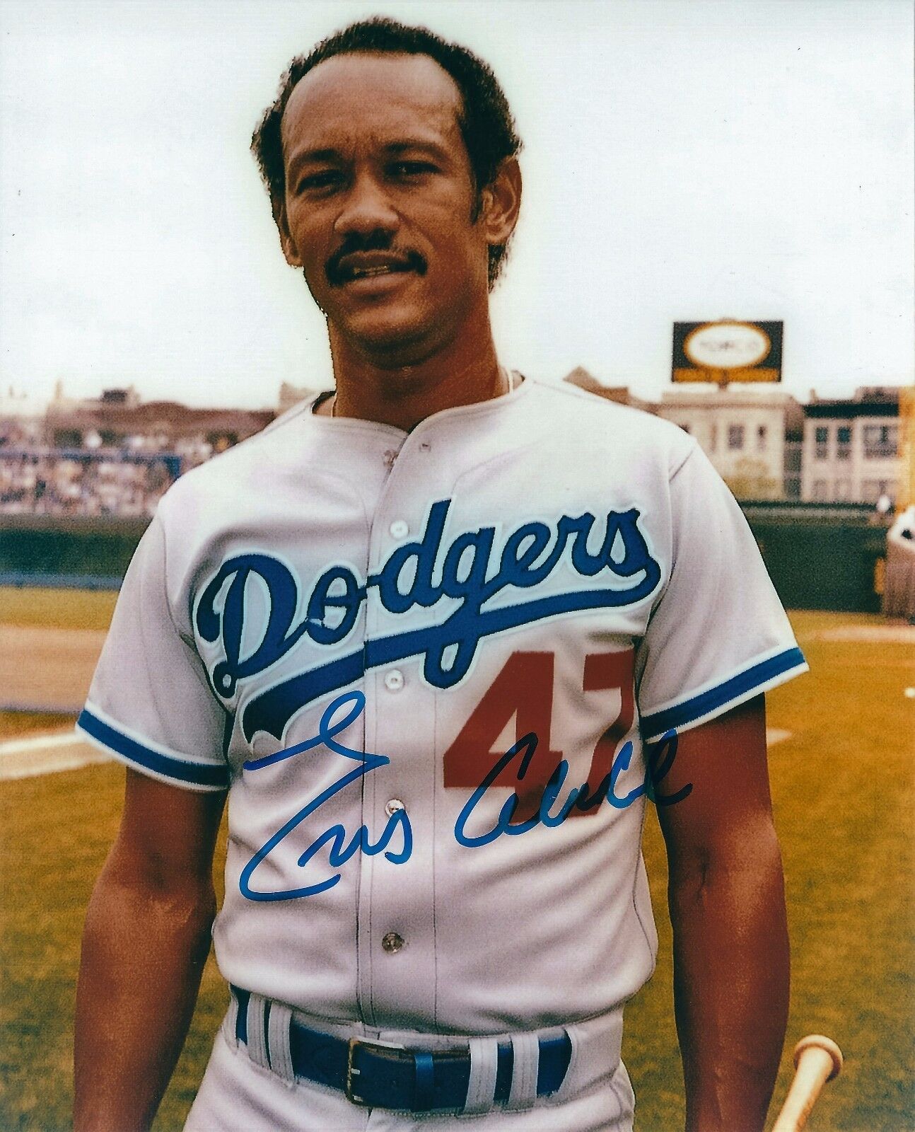 Autographed Enos Cabell Los Angeles Dodgers 8x10 Photo Poster painting - COA