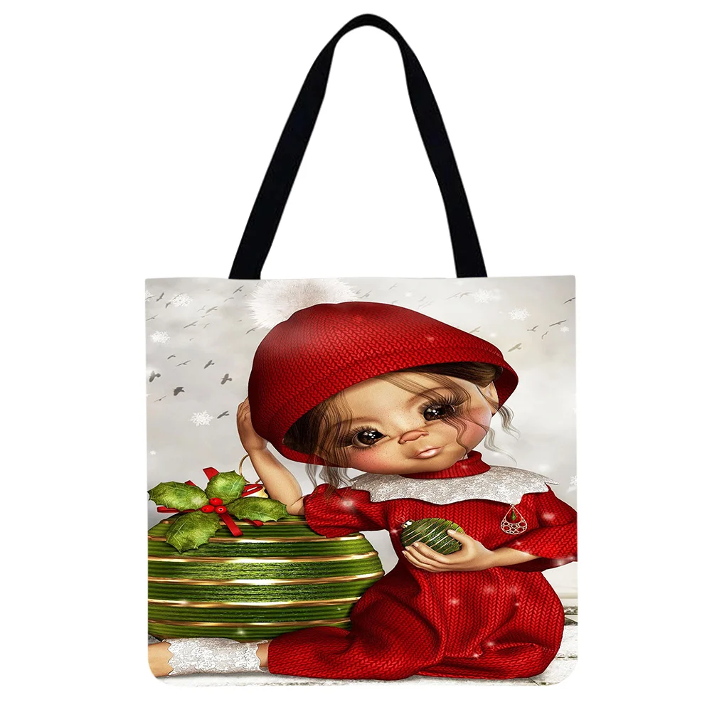 Linen Tote Bag -Girl