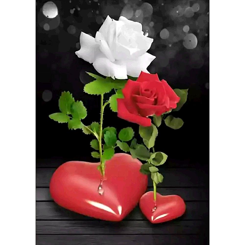 

Rose Heart-Round Drill Diamond Painting-30*40CM, 501 Original