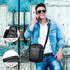 BAIGIO Leder Umh&auml;ngetasche Herren Schultertasche Vintage M&auml;nner Tasche Crossbody Bag Herrentasche zum Umh&auml;ngen Ledertasche mit Abnehmbarem Gurt f&uuml;r Business Arbeit Reise