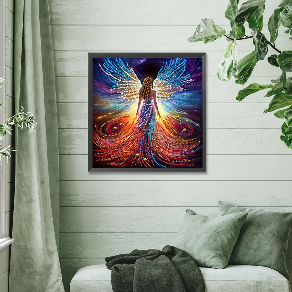 Diamond Painting - Partial Special Shaped Drill - Winged Angel(Canvas|30*30cm)