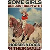 A Girl Riding A Horse - Vintage Metal Signs(8*12Inch) - Cowboy