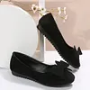Gioiacombo&trade; Scarpe casual piatte con fiocco in pelle scamosciata da donna