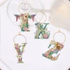 (Limited Stock)2pcs DIY Diamond Painting Ornament Flower Alphabet Wine Glass Charm、[Everydayedeals]