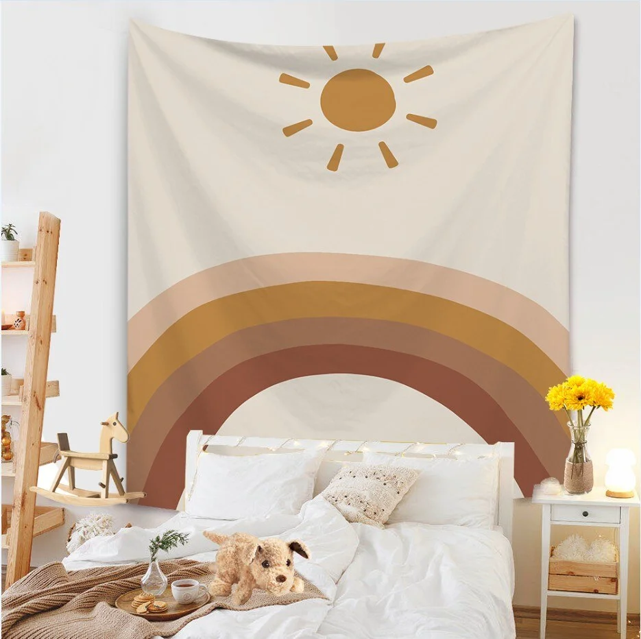 Abstract Painting Wall Hanging Tapestry Blanket Decoration Living Room Art Tapestry Carpet Boho Throw Towel Wall Hanging Macrame