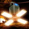 Solar Foldable Camping Light Rechargeable Portable Flashlight Hanging Tent Light