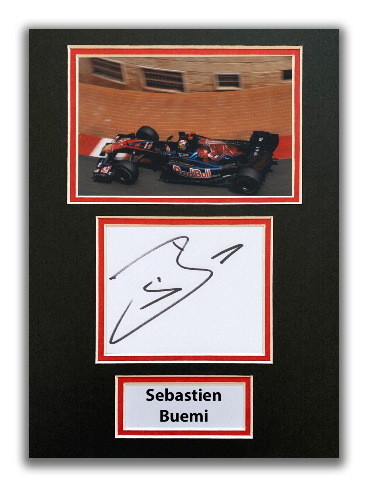 SEBASTIEN BUEMI HAND SIGNED A4 MOUNTED Photo Poster painting DISPLAY - F1 AUTOGRAPH.