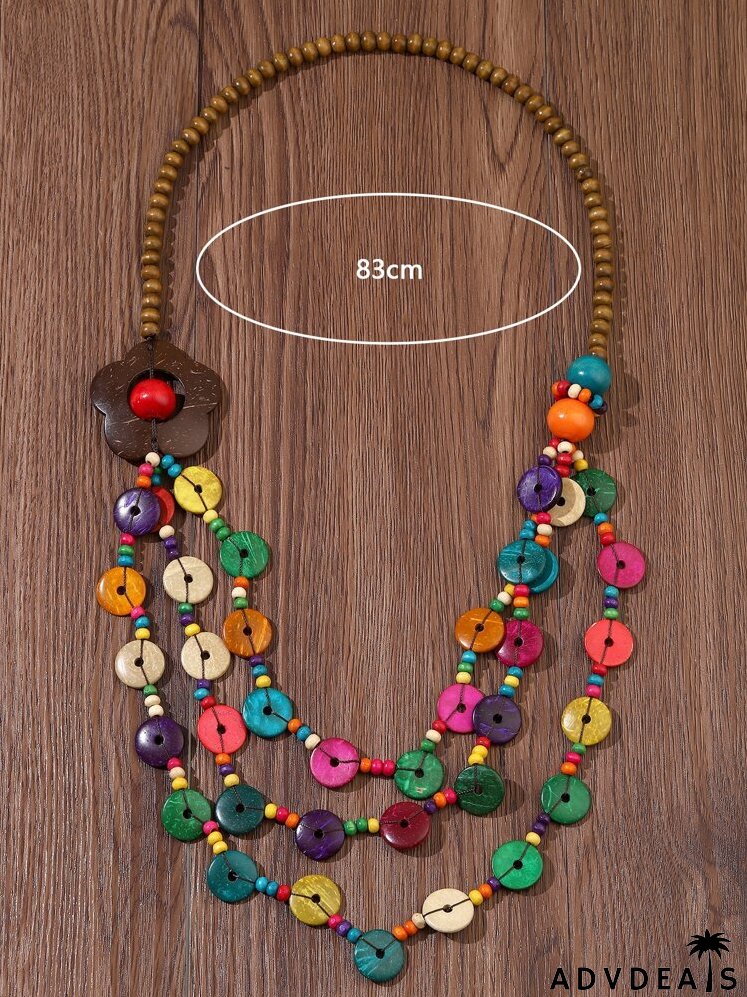 Flower Decor Layered Necklace