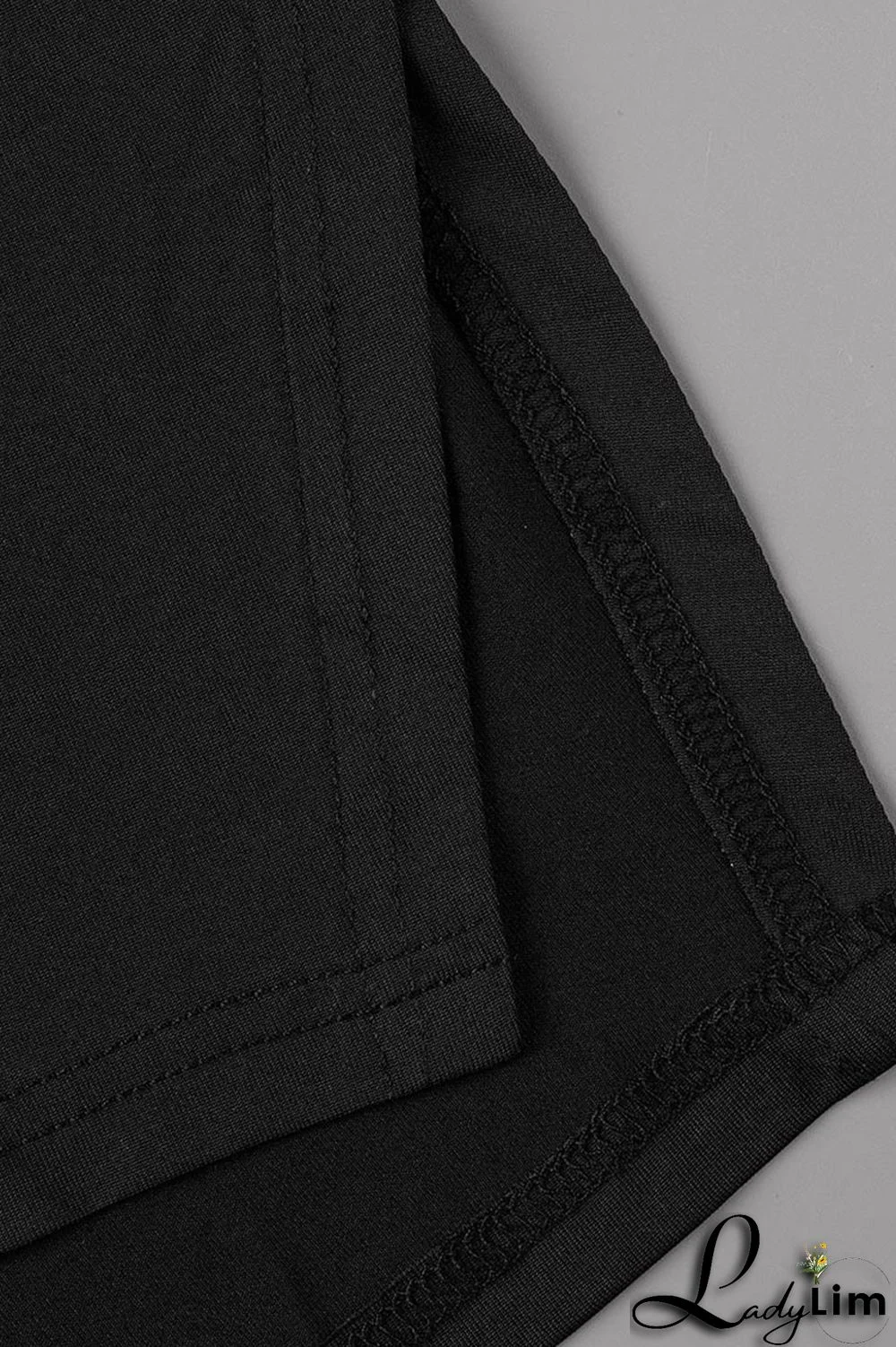 Black Casual Solid Patchwork V Neck Long Sleeve Two Pieces