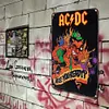 AC/DC - Panneaux en &eacute;tain m&eacute;tallique(20*30cm/30*40cm) - Musique