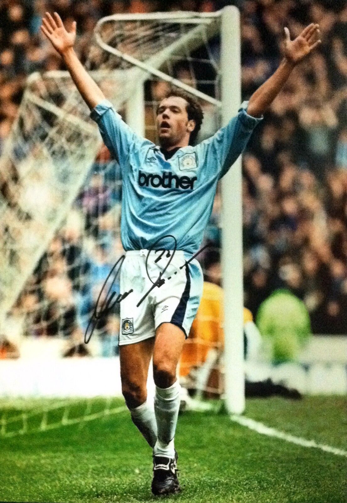 UWE ROSLER SIGNED MANCHESTER CITY 16x12