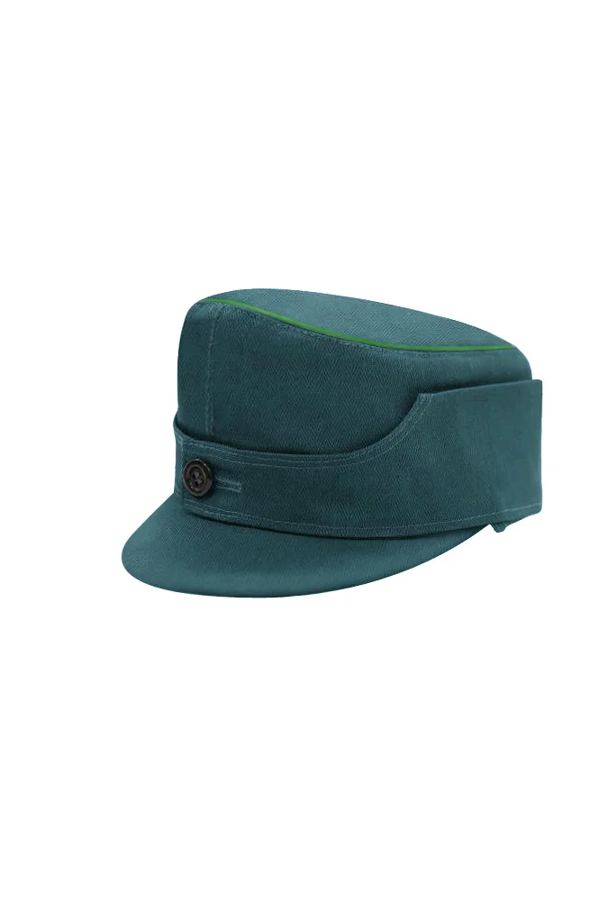   Polizei German Gebirgsjager Single Button Bergmütze HBT Field Cap Piped German-Uniform