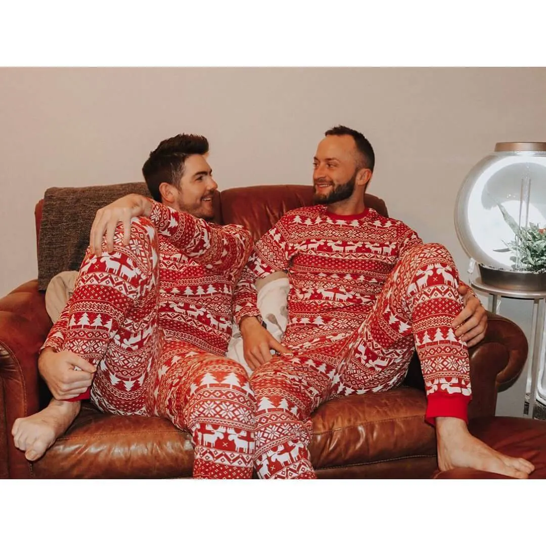 Traditional Christmas Print Family Matching Pajamas Sets