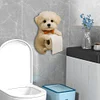 Wall Mount Toilet Paper Roll Holder Dog Shape Paper Stand for Kitchen Bathroom