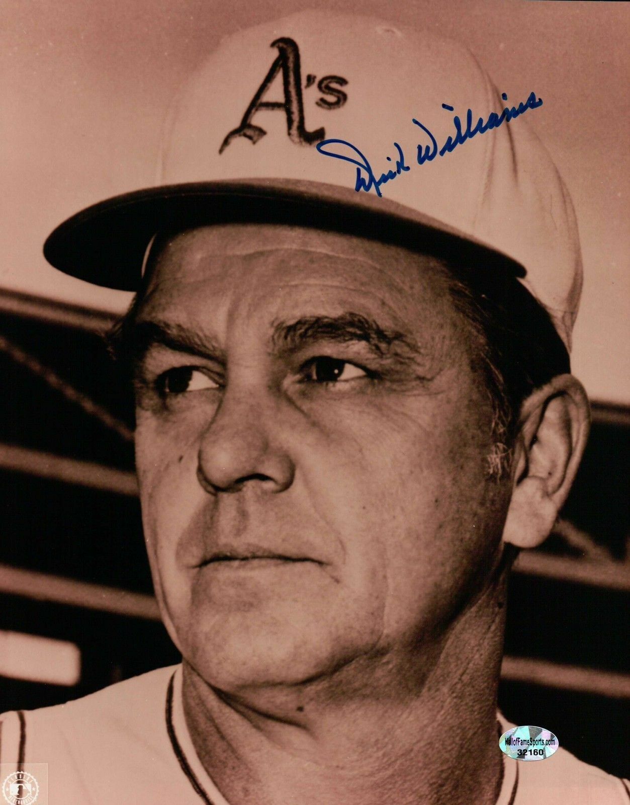 Dick Williams Signed 8X10 Photo Poster painting Autograph Oakland Athletics Manager Auto w/COA