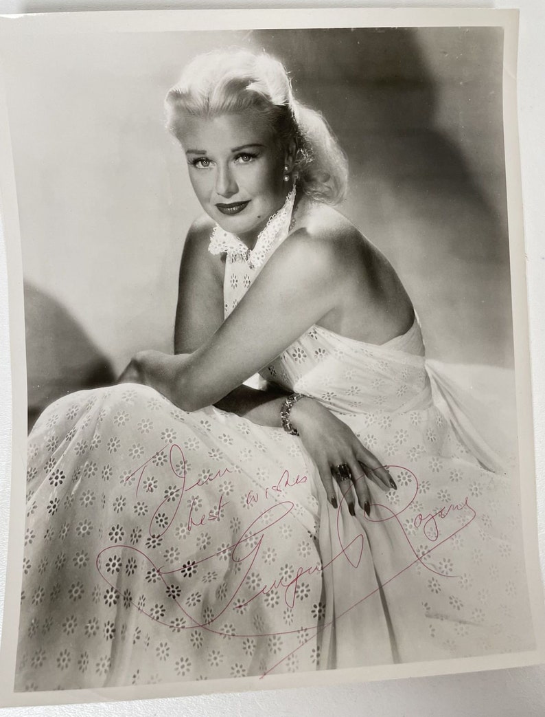 Ginger Rogers (d. 1995) Signed Autographed Vintage Glossy 8x10 Photo Poster painting - COA Matching Holograms