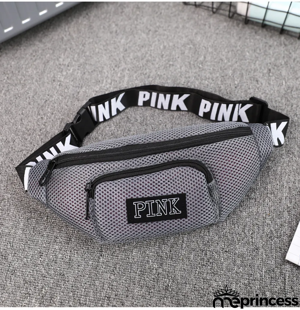 PINK Letter Sports Waist Bags