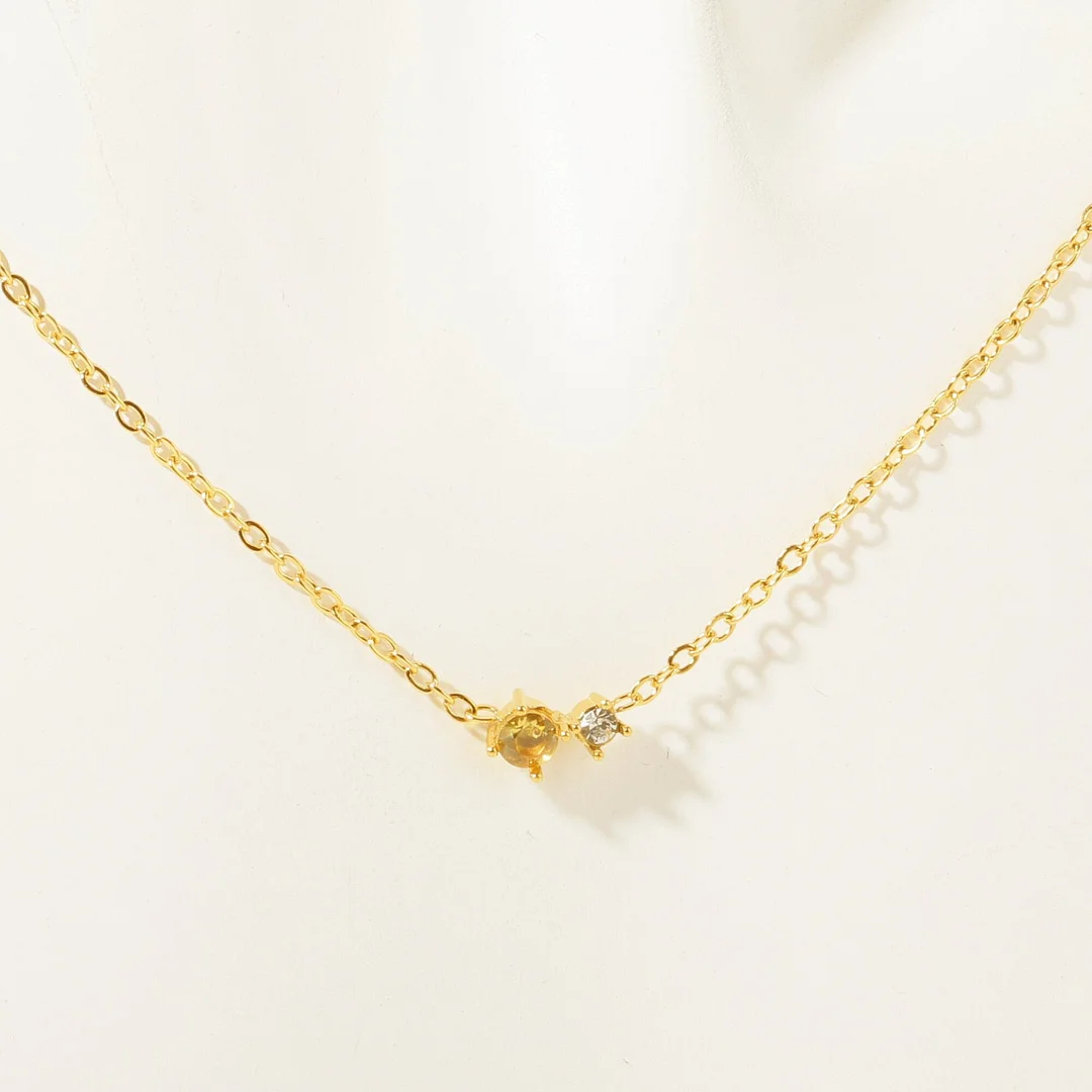 Women's Vintage Birthday Zircon Necklace