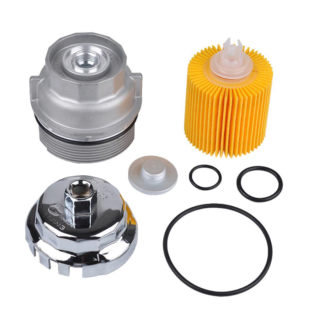 

Oil Filter Housing Cap 15620-31060+Plug 15643-31050+Wrench for Toyota Camry, 501 Original