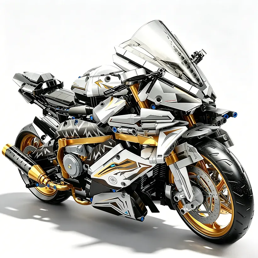 KAVOWORLD 88817 Motorcycle Toy Building Set | 2000 Pieces | 1:5 Scale