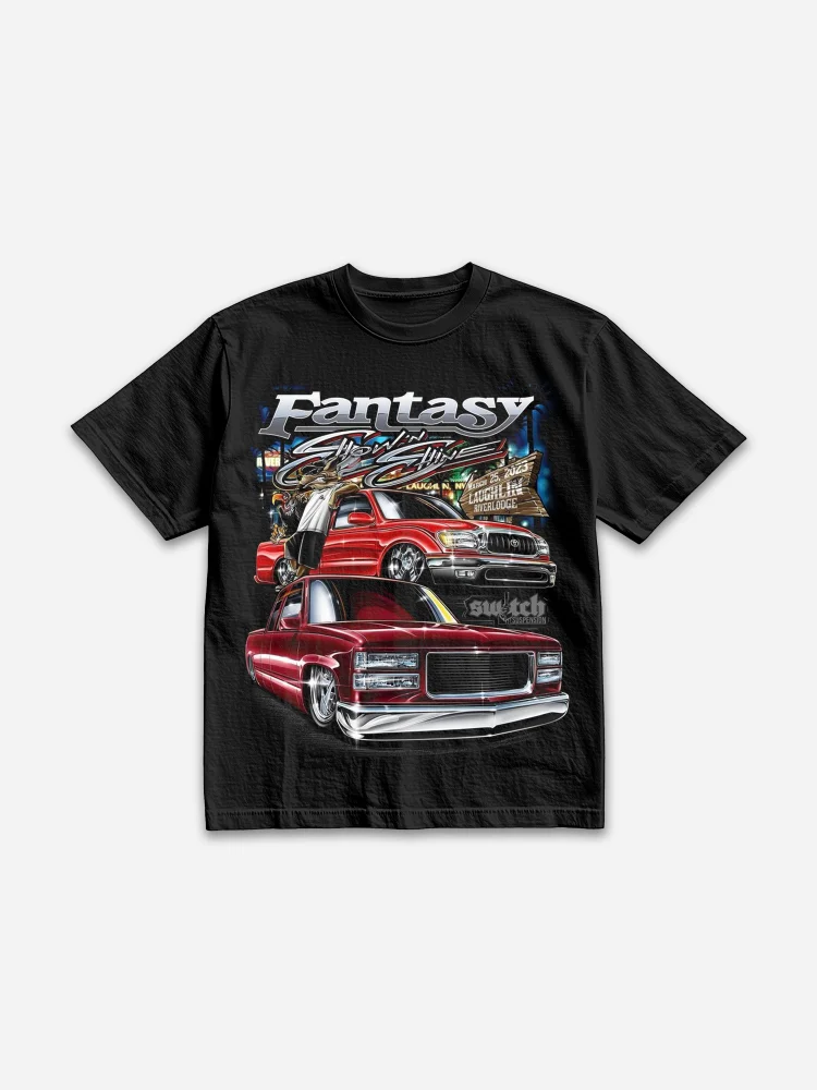 American Vintage Car Graphic Cotton T-shirt