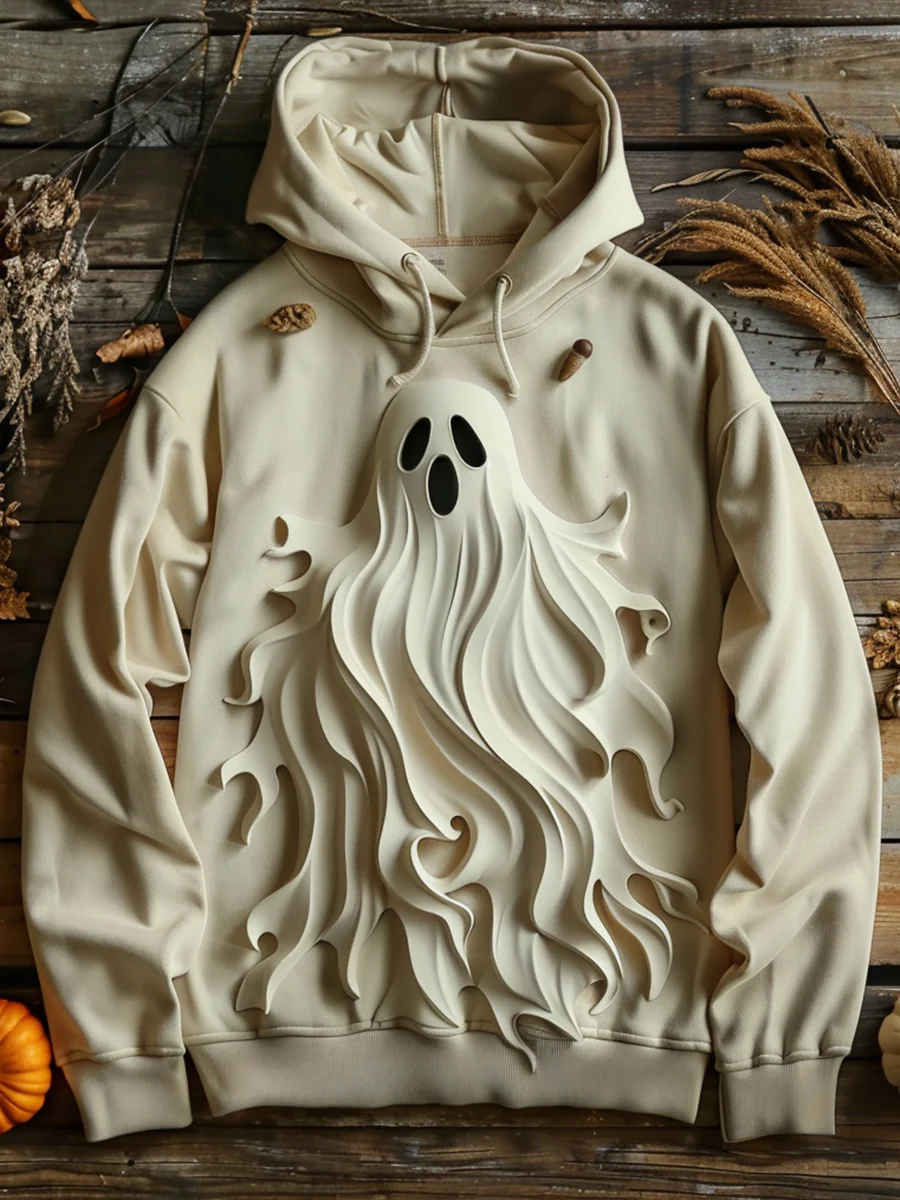 3D Ghost Print Hoodie