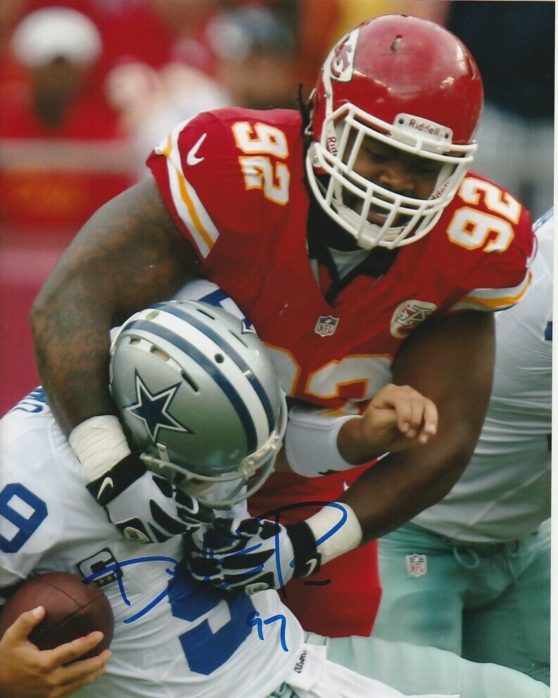 DONTARI POE SIGNED KANSAS CITY CHIEFS FOOTBALL 8x10 Photo Poster painting #3 NFL EXACT PROOF!