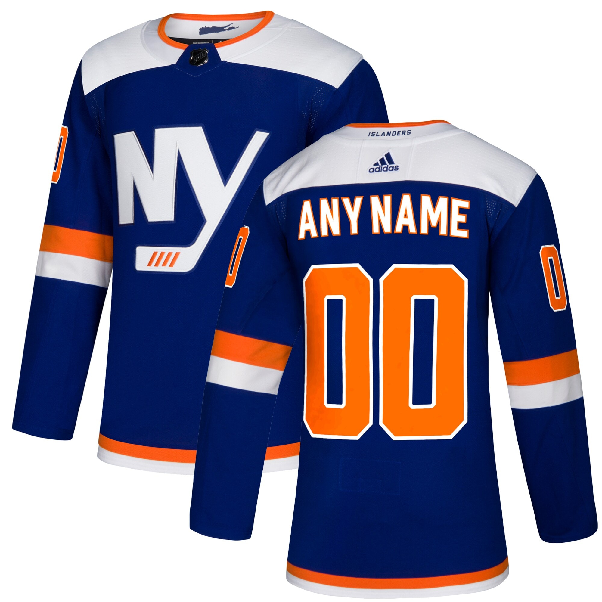 New York Islanders  Alternate  Custom Jersey – Blue mysite