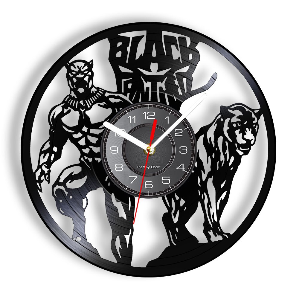 

Wakanda Forever Panther Superhero Inspir - Vinyl Record Wall Clock - Without LED, 501 Original