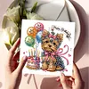 6Pcs anniversaire chien-bricolage carte de voeux