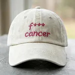 Breast Cancer Awareness F*** Cancer Retro Washed Cap - Image 3