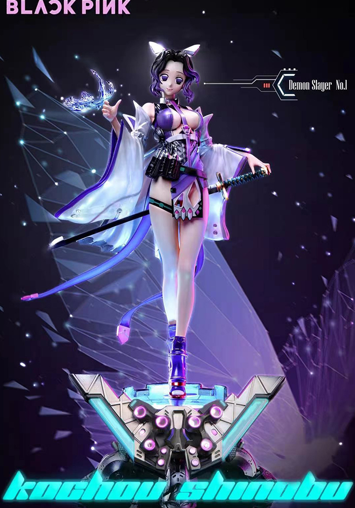  [IN-Stock]1/4 & 1/6 Scale Mecha Cyberpunk Series Kochou Shinobu with LED - Demon Slayer: Kimetsu no Yaiba Resin Statue - BLACKPINK Studio-shopify