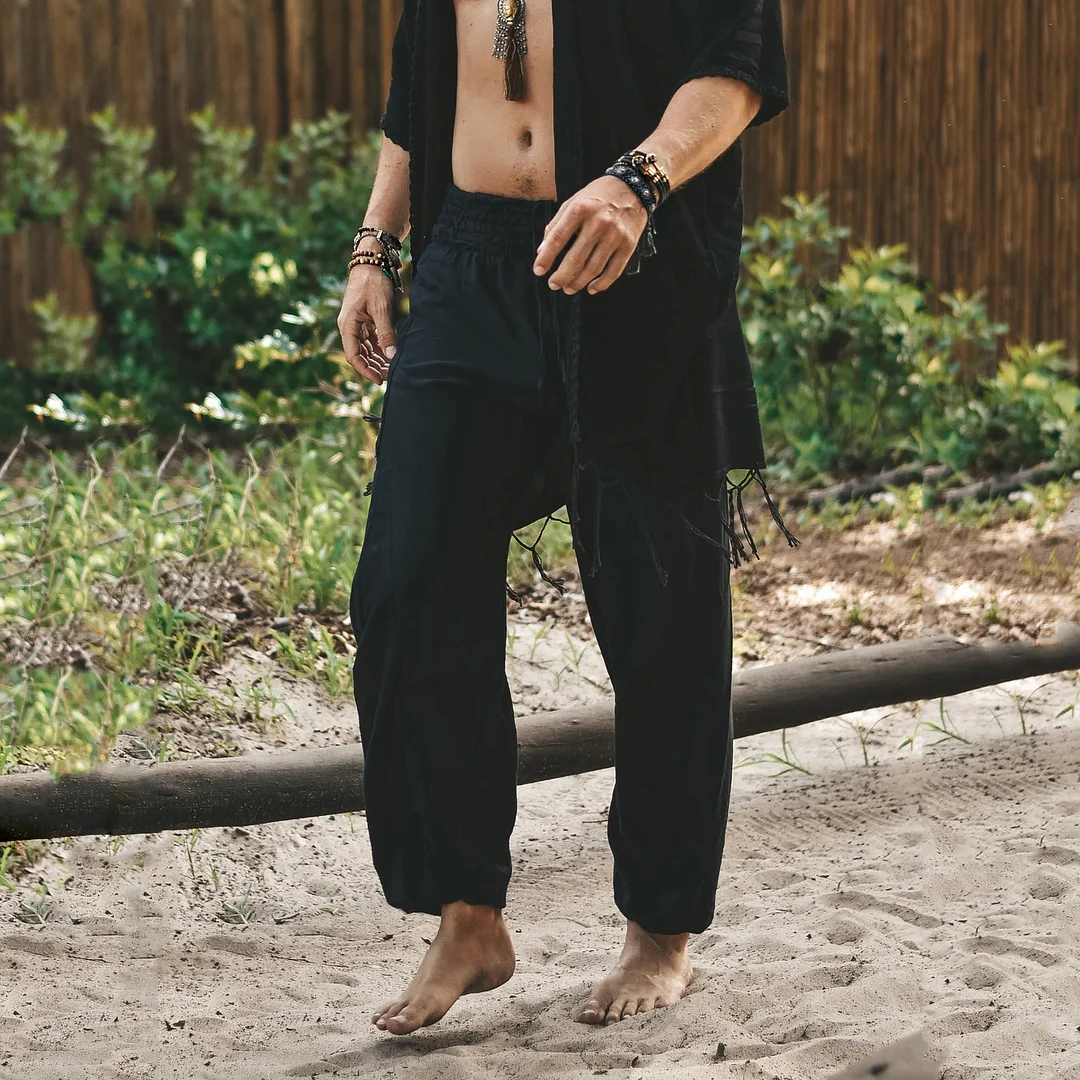Men's Cotton Linen Yoga Casual Pants
