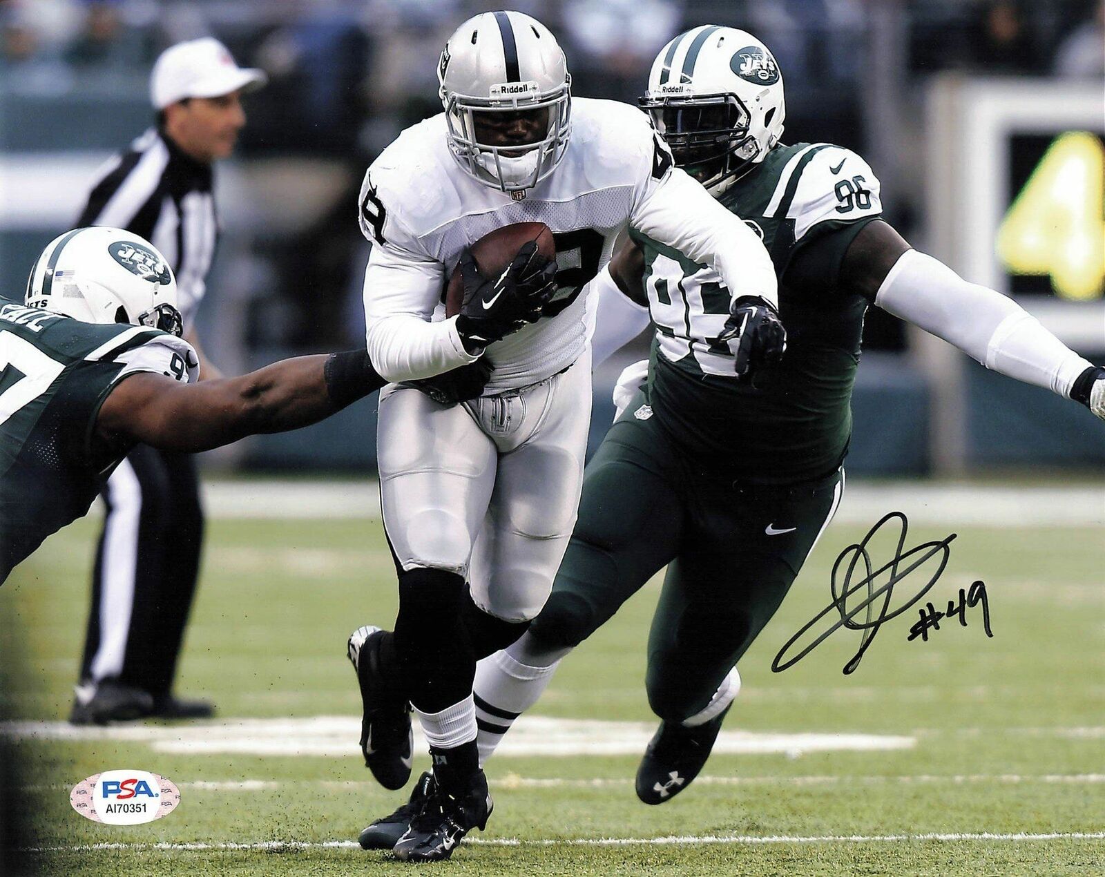 JAMIZE OLAWALE signed 8x10 Photo Poster painting PSA/DNA Oakland Raiders Autographed