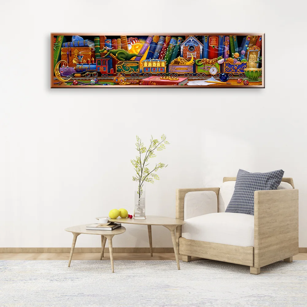 Diamond Painting - Full Round Drill - Dream Train(90*30cm)