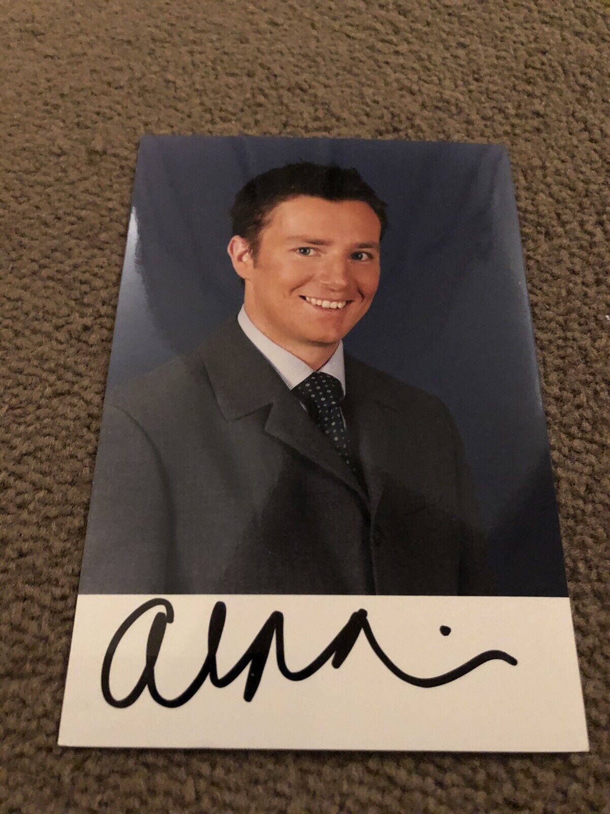 ALEX DEAKIN (BBC WEATHER) SIGNED VINTAGE Photo Poster painting