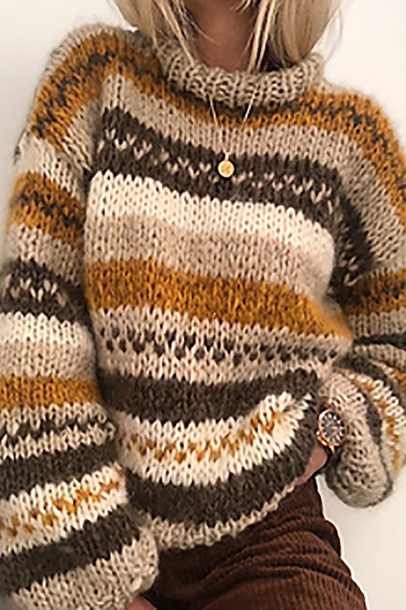 Vintage Stitching Jacquard Sweater