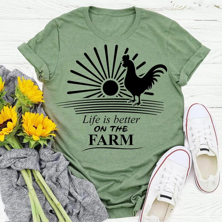 PSL - life is better on the farm village life T-shirt Tee -04052