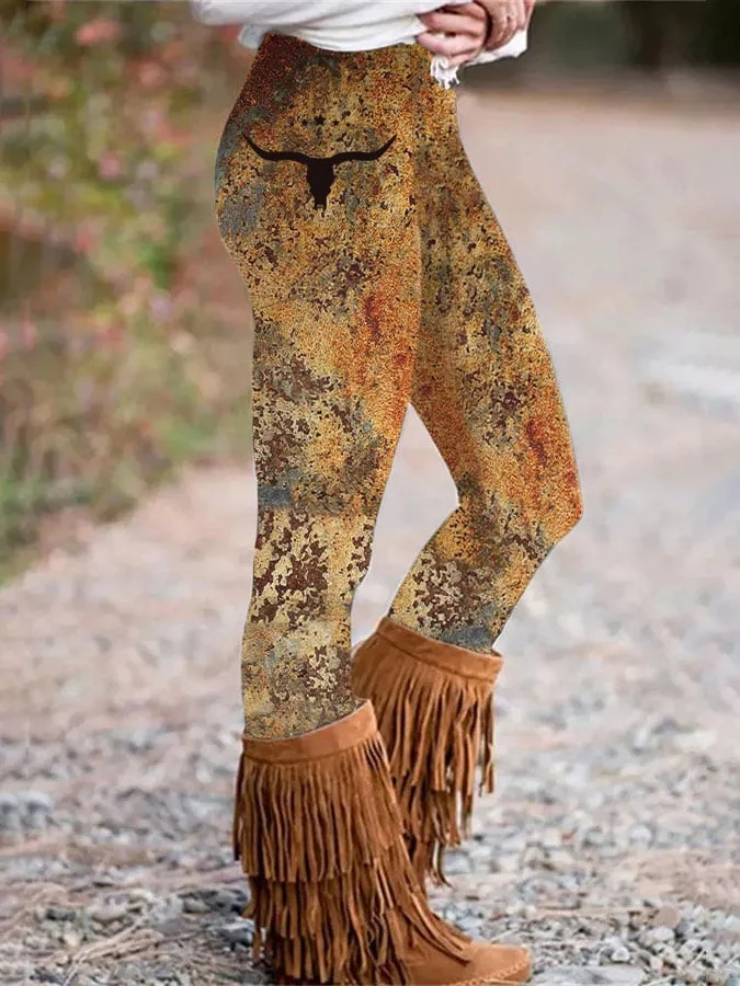 Women's Vintage Western Printed Leggings