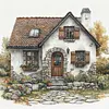Cabin-11CT Stamped Cross Stitch 40*40cm/15.75*15.75in