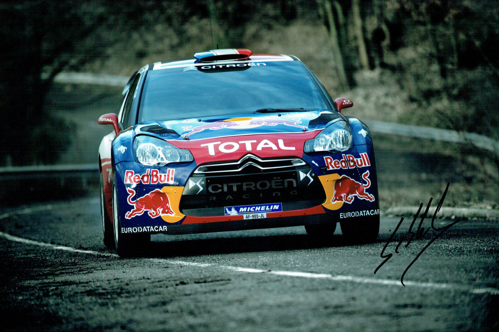 Sebastien LOEB WRC SIGNED Champion AUTOGRAPH 12x8 Citroen Photo Poster painting AFTAL COA