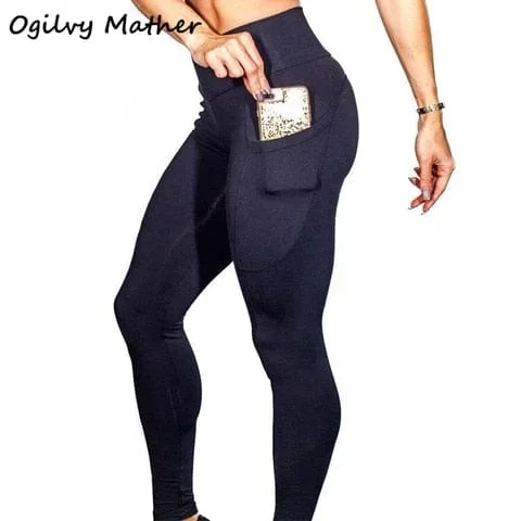 Pornhint Ogilvy Mather 2023 Women Brand New Sports Leggings For Fitness High Waist Outdoor Legging With Pocket Tummy Control SportsPants