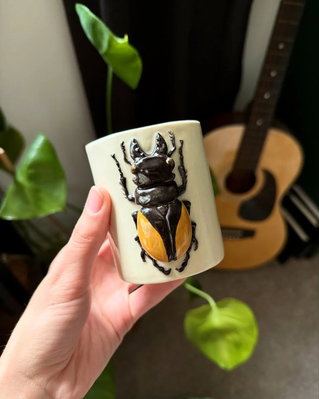 Golden Stag Beetle Mug